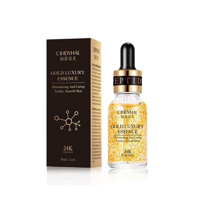 CINDYNAL Serum Pure Gold 24k Luxury Essence 15ML / Serum Wajah Glowing dan Putih - Anti Aging Kerutan